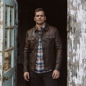 Buffalo Jackson DRIGGS Leather Field Jacket — Distressed Brown